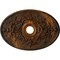 Ekena Millwork Alexa Ceiling Medallion (Fits Canopies up to 5 5/8"), 30 3/4"W x 21 1/4"H x 3 7/8"ID x 1 5/8"P, Rust CM21X30ALRUS - alternate 1